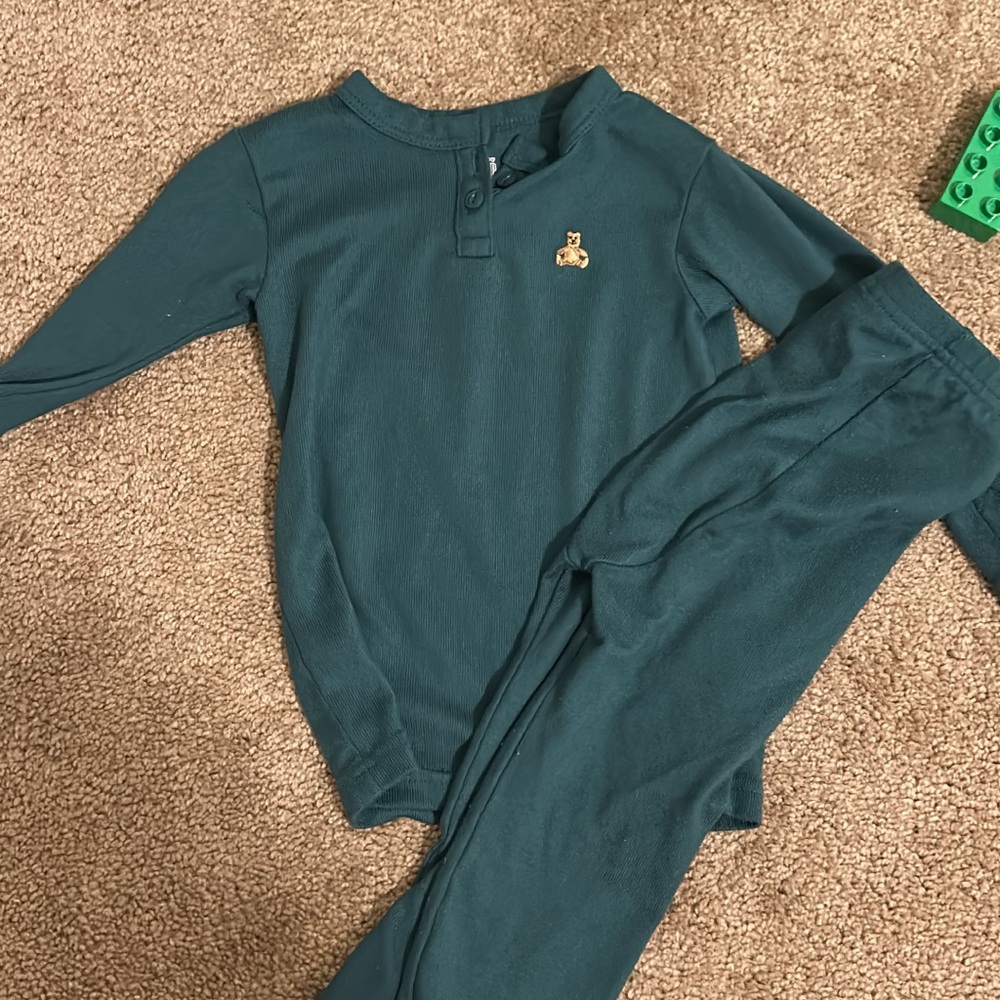 Pine green Long Sleeve Pajama Set